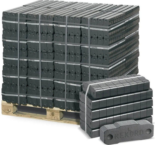 REKORD® Braunkohlebriketts – 1000 kg Palette (40 x 25 kg)