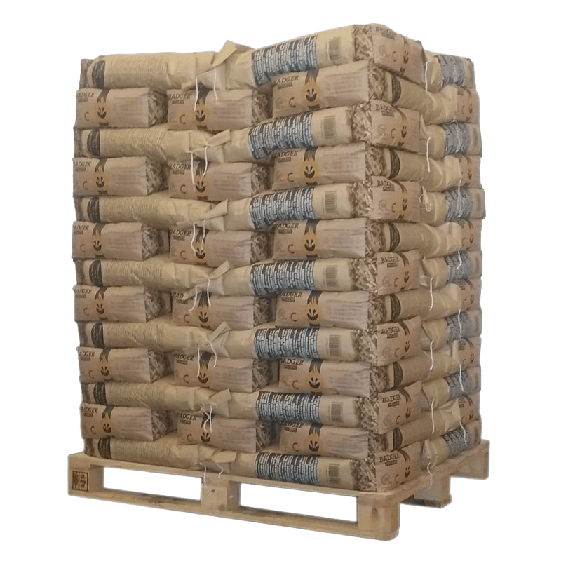 BADGER Pelletpalette – 65 Säcke à 15 kg
