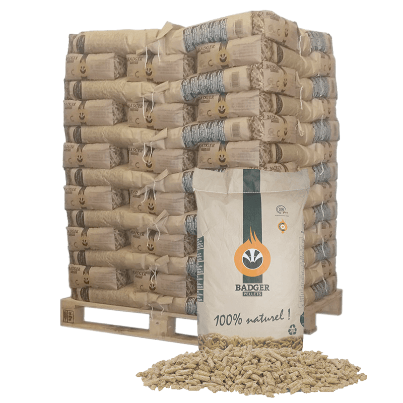 BADGER Pelletpalette – 65 Säcke à 15 kg